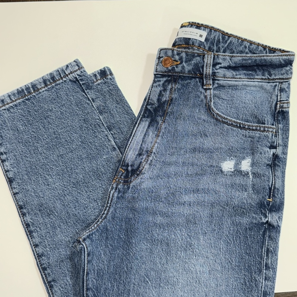 Zara jeans size 8 high waste straight